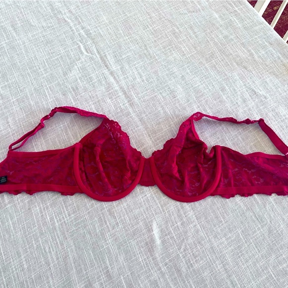 Smart & Sexy Red Lace Bra​‎ 42C Jewel Accent Romantic Pretty *NWOT​ - Picture 8 of 8